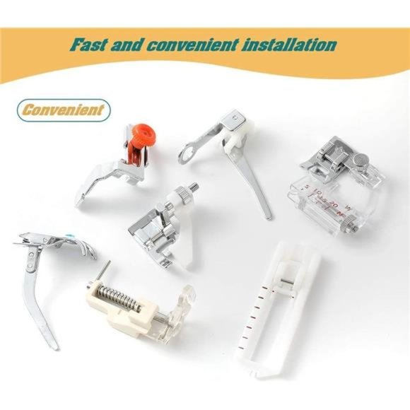 48Pcs Sewing Machine Presser Feet Sewing Foot Set for Brother, Babylock, Singer - Picture 6 of 7